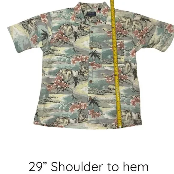 Dragonfly Clothing Co. Men’s Hawaiian Print Short Sleeve Shirt – Size L - Picture 5 of 9